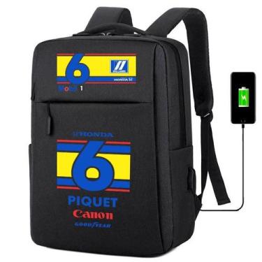 Imagem de Mochila Escolar USB Estampa De Corrida De Velocidade Para Trabalho, No