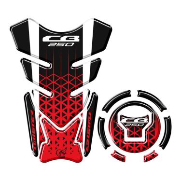 Imagem de Kit Protetor Tanque Adesivo Moto Honda Twister Ano 2022/23 Vermelho