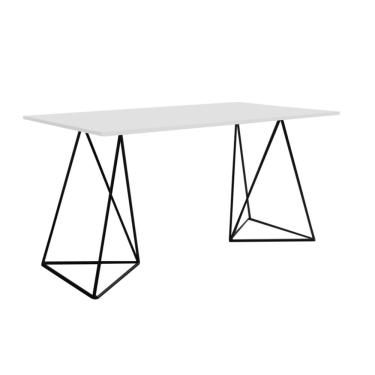 Imagem de Escrivinha Mesa Bela Vista Preto E Tampo Branco - Cor: Branco