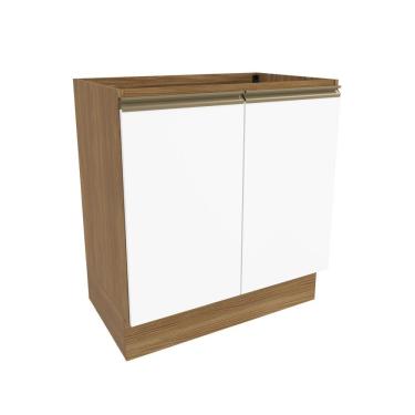 Imagem de Balcão Celeste Kappesberg 100% Mdf 2 Portas Nogueira/branco 80cm
