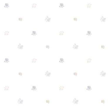 Imagem de Papel De Parede Lullaby Pegadas Cinza Nude 2283 - Rolo: 10m X 0,53m