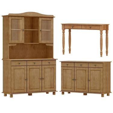 Imagem de Cristaleira Balcao Buffet E Aparador Madeira Maciça Freijo Milani Store