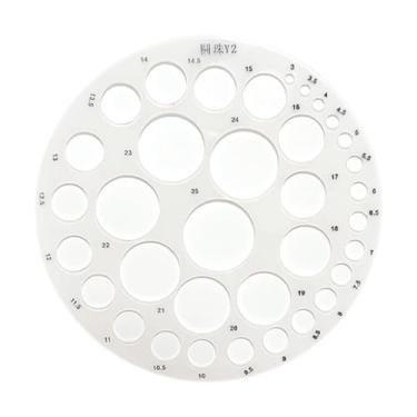 Imagem de Nishiyuenyi Régua circular para desenho em acrílico, ferramenta de pintura multiuso, estêncil redondo para aprendizagem, design de escritório, cofragem para, 3 a 25 Mm