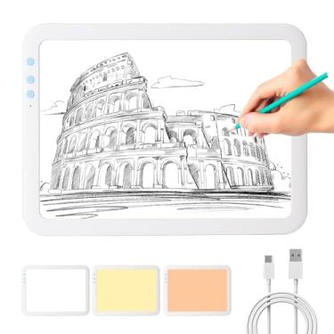 Imagem de KOBAIBAN Caixa De Luz Led A3 Sem Fio Para Traçado, Bateria Lítio Alta Capacidade 3500 Mah, 3 Modos Cor, Super Brilhante, Mesa Bloco Notas, Vinil Esboços E Desenhos