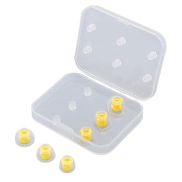 Imagem de Dicas de Ouvido para Fones de Ouvido, 3 Pares S M L Fones de Ouvido Dicas de Substituição Pontas de Ouvido de Silicone Géis para Orifícios para Orifícios de 4 Mm a 6 Mm Em Fones de (Amarelo)