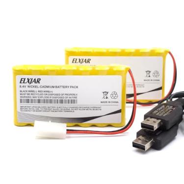 Imagem de Coonyard (Pacote Com 2) Baterias Ni-Cd Aa De 8,4 V E 1000 Mah Conector Tamiya Padrão Carregador Substituição Para Carro Rc, Caminhão Tanque