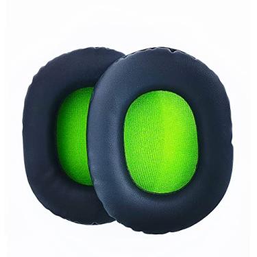 Imagem de TENNMAK Almofadas De Reposição Para Fones Ouvido Gamer Turtle Beach Recon 50 E 50X (Preto Verde)