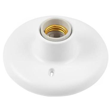 Imagem de Plafon Soquete Porcelana Plástico Branco Para Teto Luz Elétrica Reside