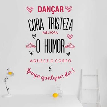 Imagem de Adesivo De Parede Dançar Cura Tristeza - Lojinha Da Luc Adesivos