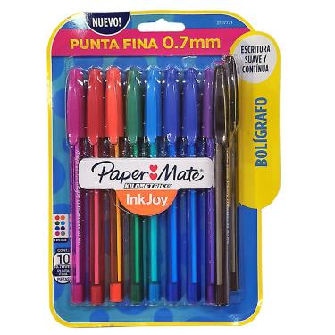 Imagem de Caneta Esferográfica Kilométrica 0.7 com 10 Cores Paper