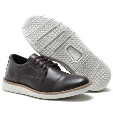 Imagem de Sapato Oxford Masculino Social Casual Cadarço - RM, Marrom escuro, 38
