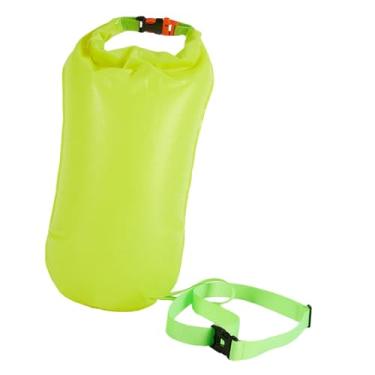 Imagem de kowaku Bolsa seca para boia de natação em PVC, totalmente à prova d'água, altamente visível para nadadores em águas abertas, rafting, mergulho com, Verde