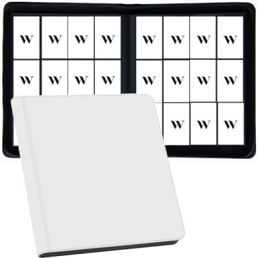 Imagem de Fichário de cartão com 12 bolsos, álbum de coleção de cartões colecionáveis de couro PU com zíper com 720 bolsos, pastas de armazenamento de cartões de carregamento lateral para MTG, TCG, jogos