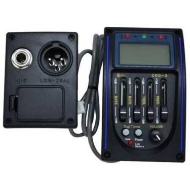 Imagem de Captador pre equalizador e afinador custom sound ceq-5 black
