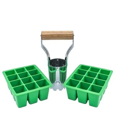 Imagem de Bandeja inicial de silicone Cotswold Homeware | Bandeja reutilizável de 2 x 12 células | para sementes de vegetais, flores e ervas | Kit de cultivo interno para plantar mudas | Plantador de bulbo de