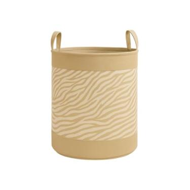 Imagem de Cesto Organizador Roupa Suja Dobrável Multiuso 50L - Zebra