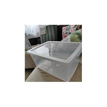 Imagem de Caixa Organizadora Sem Trava 7,5 L Cristal Ordene, Transparente