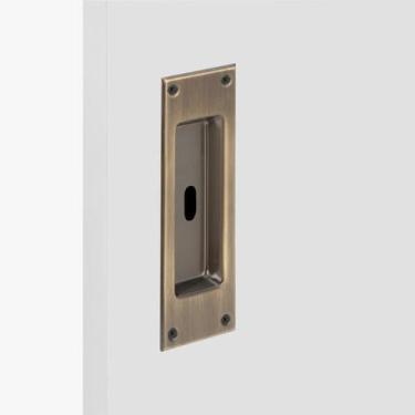 Imagem de Puxador Concha 165 De Embutir C/ Furo - IMAB, Antique