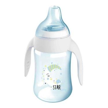 Imagem de Copo Antivazamento C/ Alça Lolly Star Brilha No Escuro Azul, Azul