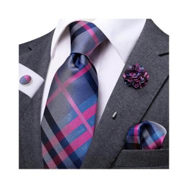 Imagem de Gravata de Seda Azul Clara para Casamento - 8,5cm - Hi-tie, N0467, Xh,