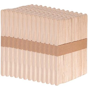 Imagem de HAKZEON 2000 Palitos De Madeira Para Artesanato 4,5", Palito Picolé Natural Sorvete, Artesanato, Projetos Arte Diy, Mistura, Mistura Tinta