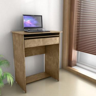Imagem de Escrivaninha Pequena Com Gaveta E Suporte De Teclado Bella 63cm X 79cm Canela