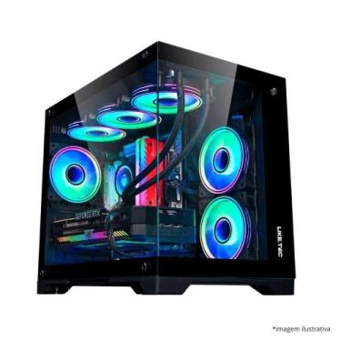 Imagem de Gabinete gamer Liketec Cube Mad Rock Dark ARGB 4x fans