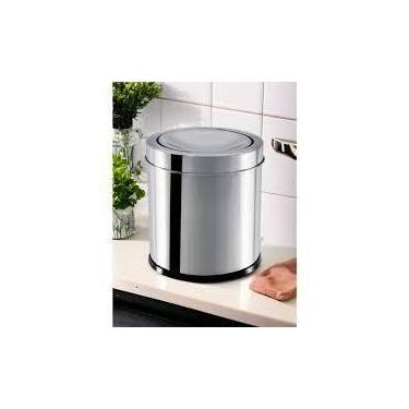 Imagem de Lixeira Inox Banheiro Casa Sujeira Saco Caixa Cesto Cozinha Joga Balde