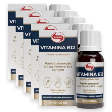 Imagem de Kit 5 Vitamina B12 Vitafor 20ml Menta