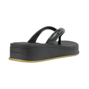 Imagem de Sandalia flat ipanema glow up 27417, Preto, Preto, Dourado, 36