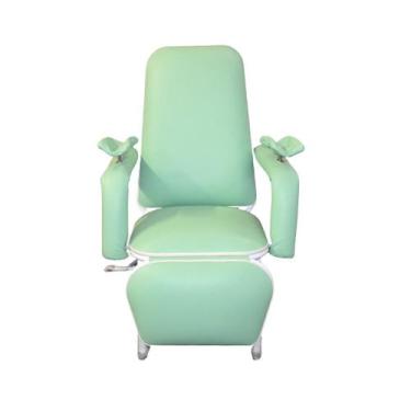 Imagem de Poltrona Hospitalar Para Coleta e Hemodiálise Standard Verde Bebê - Me