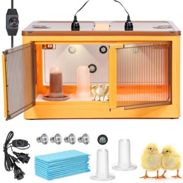 Imagem de Kit de chocadeira de galinha para pintinhos com aquecedor, placa de chocadeira, patos, barraca, caneta, termômetro para cama de 30 patos, cama de codorna interna (115L)