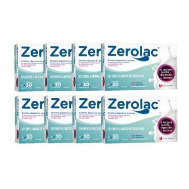Imagem de Kit 8 Suplemento Zerolac Lactase 30 Cápsulas - União Química, Sem sabo