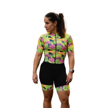 Imagem de Macaquinho RKC SPORTS  Ciclismo Folhas Feminino-Feminino
