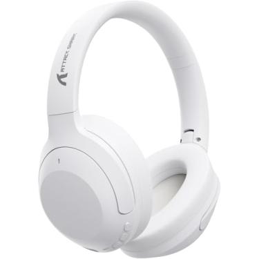 Imagem de ATTACK SHARK G300 Fone de ouvido sem fio com cancelamento de ruído ativo,supra-auricular,ultraleve,dobrável,com fio/Bluetooth,20 horas de reprodução,microfone integrado,para viagens,escritório(Branco)