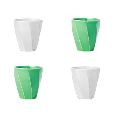 Imagem de Conjunto 4un. Copo Cerâmica Louça 260ml Café Leite Chá Água Porta Obje