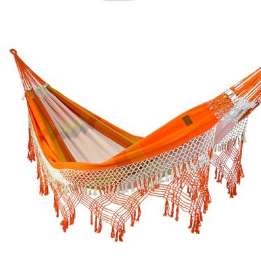 Imagem de Rede de Dormir e Descanso Suprema Casal Extra 100% Algodão Jaguaruana (Laranja)