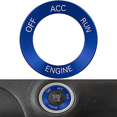 Imagem de CASTNOO Acabamento do botão de parada de partida do motor serve para Dodge Challenger Charger 2015-2020 (azul)