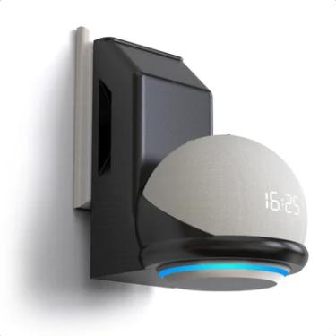 Imagem de Suporte De Tomada Parede Stand Amazon Alexa Echo Dot 5 Cor Preto