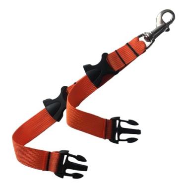Imagem de IEUDNS Correia de fixação para nadadeiras de mergulho, correia de fixação para snorkel, fivela profissional de liberação rápida para nadadeiras de mergulho, Laranja