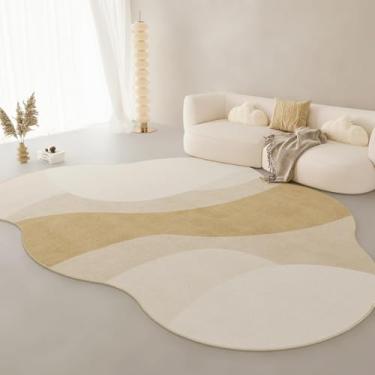Imagem de Tapetes para quarto, formas irregulares, decoração para sala de estar, carpete grosso, felpudo, macio (200x250cm/P)