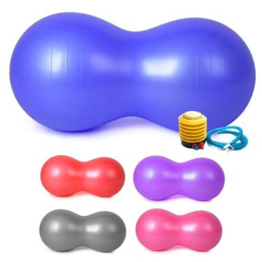 Imagem de Bola Pilates Feijão 90x40 cm Resistente Pilates Com Bomba (Vermelho)