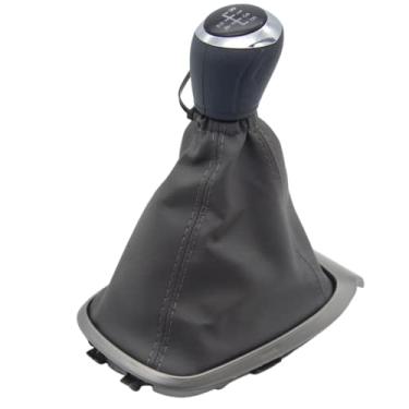 Imagem de Kit Coifa de Câmbio Manopla Cobalt 2012 a 2020 Bola Cinza Aro Cromado - Encaixe Pressão