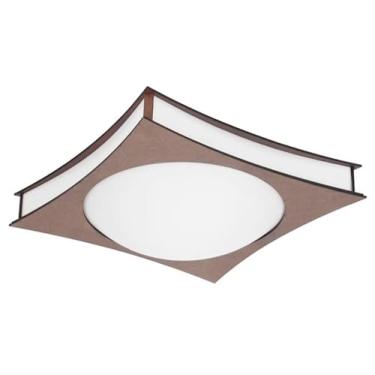 Imagem de Lustre Plafon Madeira Saturno (Imbuia)