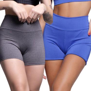 Imagem de KIT 2 Short Suplex Liso Serra e Mar Roupa Para Academia Treino Moda Fitness-Feminino