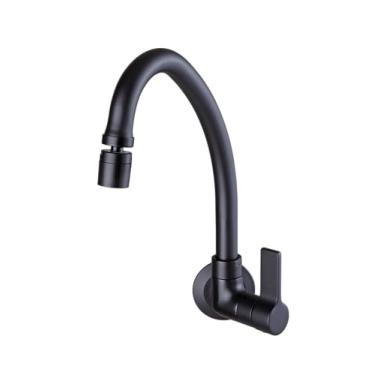 Imagem de Torneira para Cozinha de Parede Bica Móvel 1187 Linha Atria Preto Fosco Meber