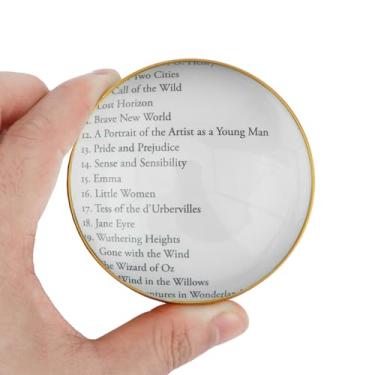 Imagem de Lupa de mesa com lente de meia esfera óptica de 75 mm com cúpula de 4 x 75 mm para leitura de livros, mapa, jornais e revistas