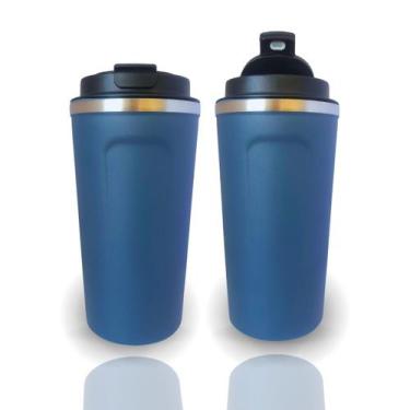 Imagem de Copo Térmico Com Medidor De Temperatura De 500ml Cores - Xh, Azul