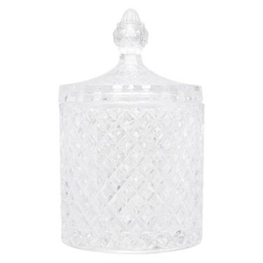 Imagem de Potiche Decorativo Bomboniere De Cristal Com Tampa Litt Pequeno Mesa P