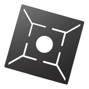 Imagem de Generic Régua de drenagem de piso, localizador de medição de ladrilhos, acessórios de banheiro pretos, régua de escala arquitetônica de aço carbono, 20 Cm X 20 Cm